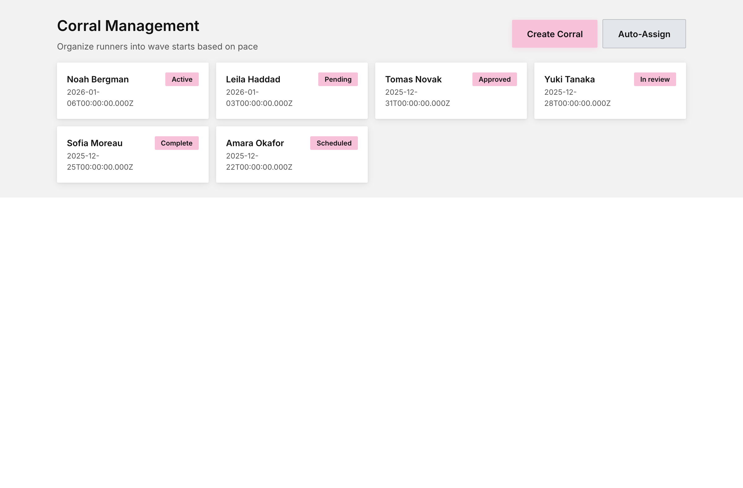 Corral management