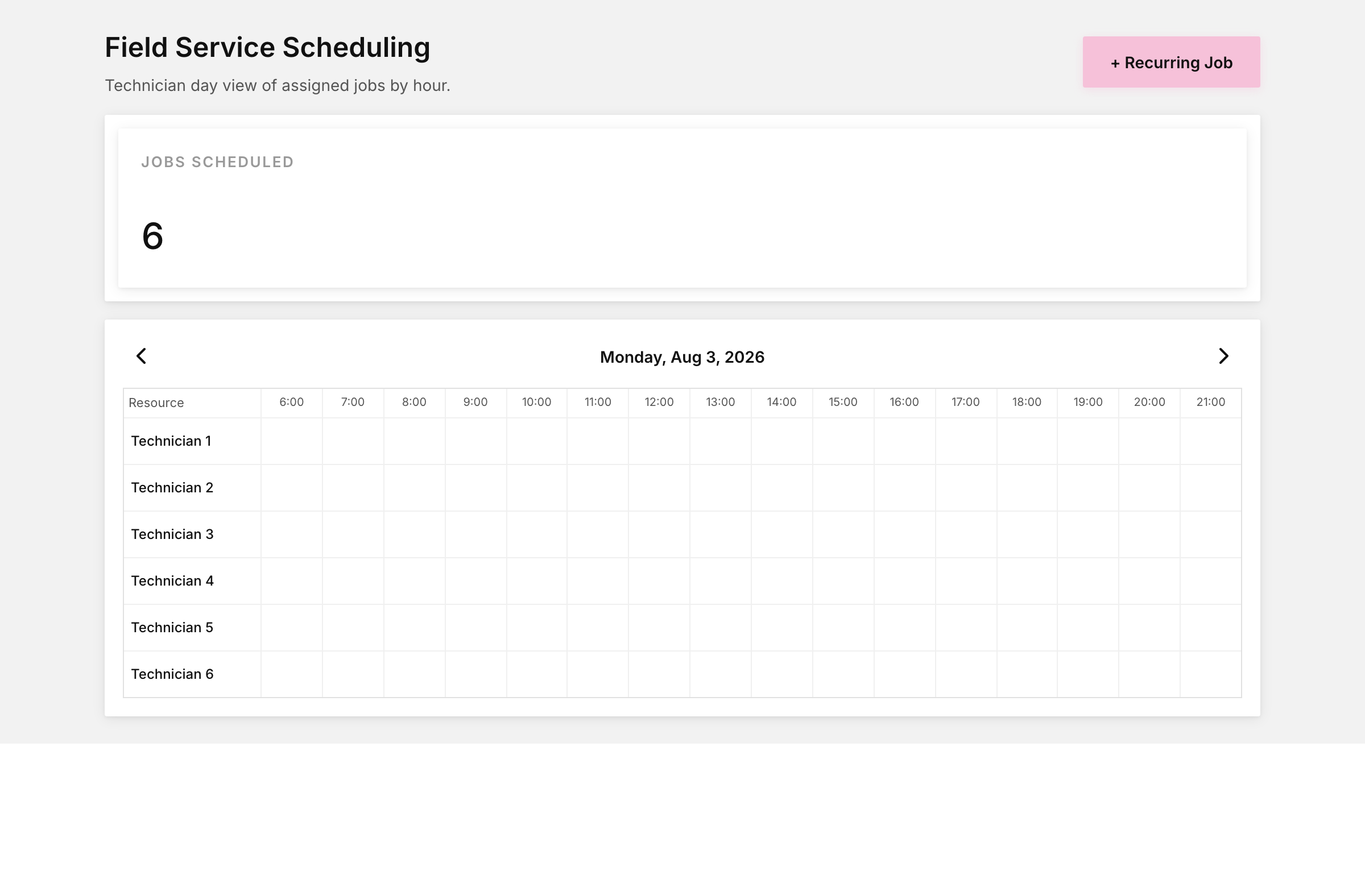 Field service scheduling