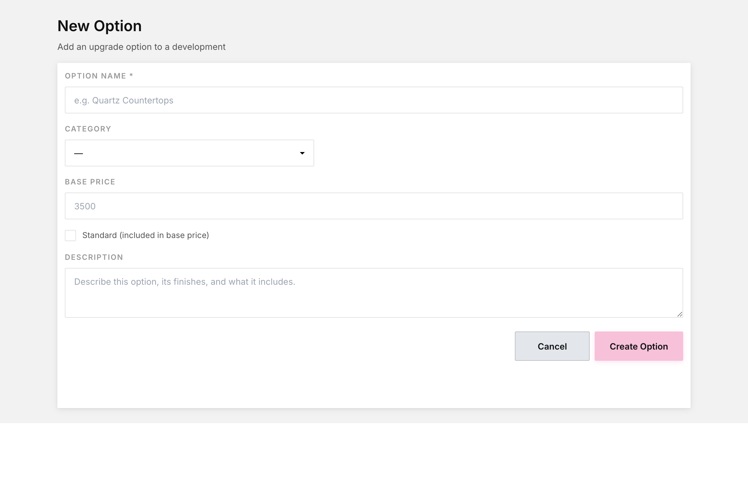 New option