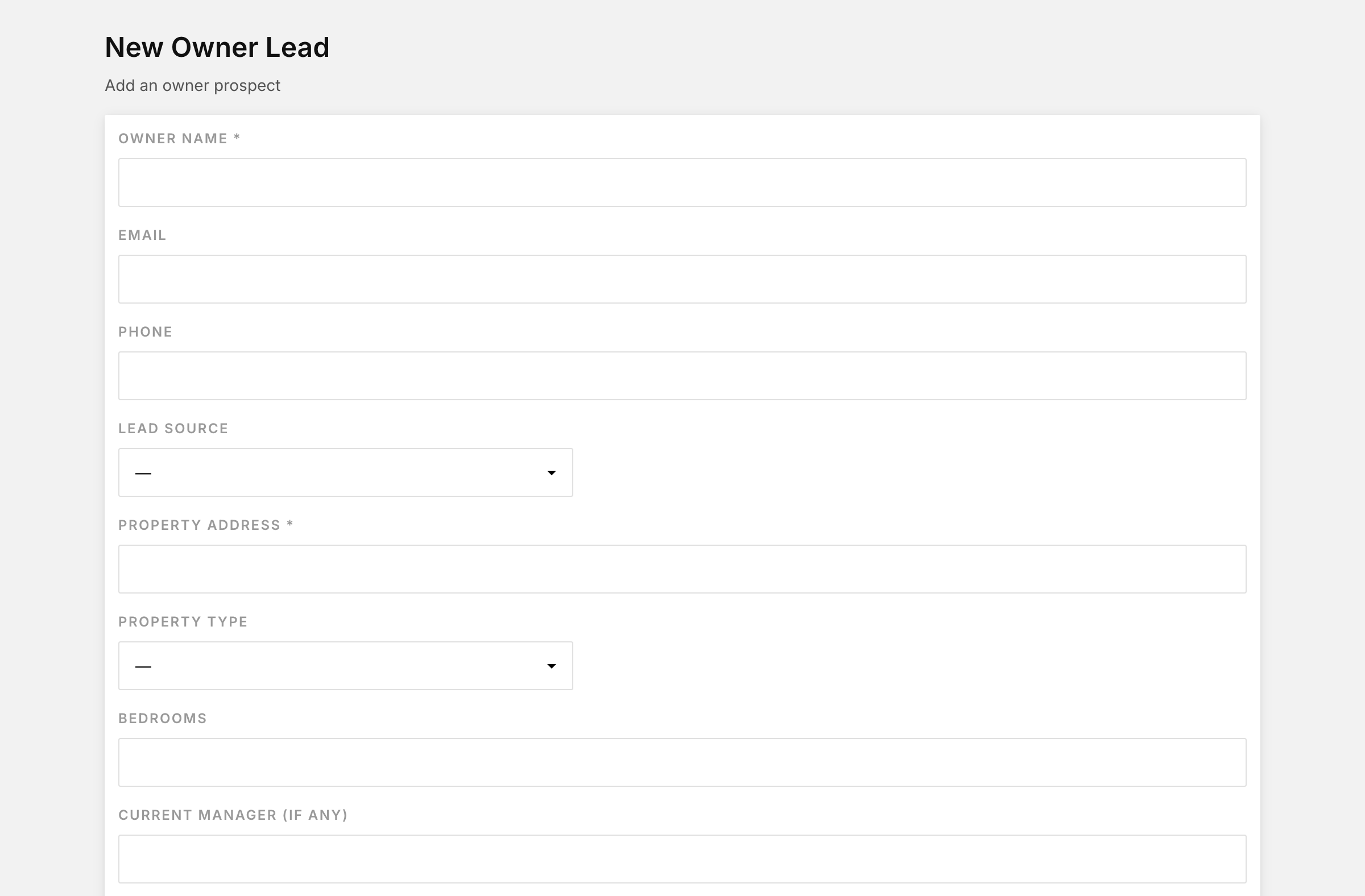 New owner lead