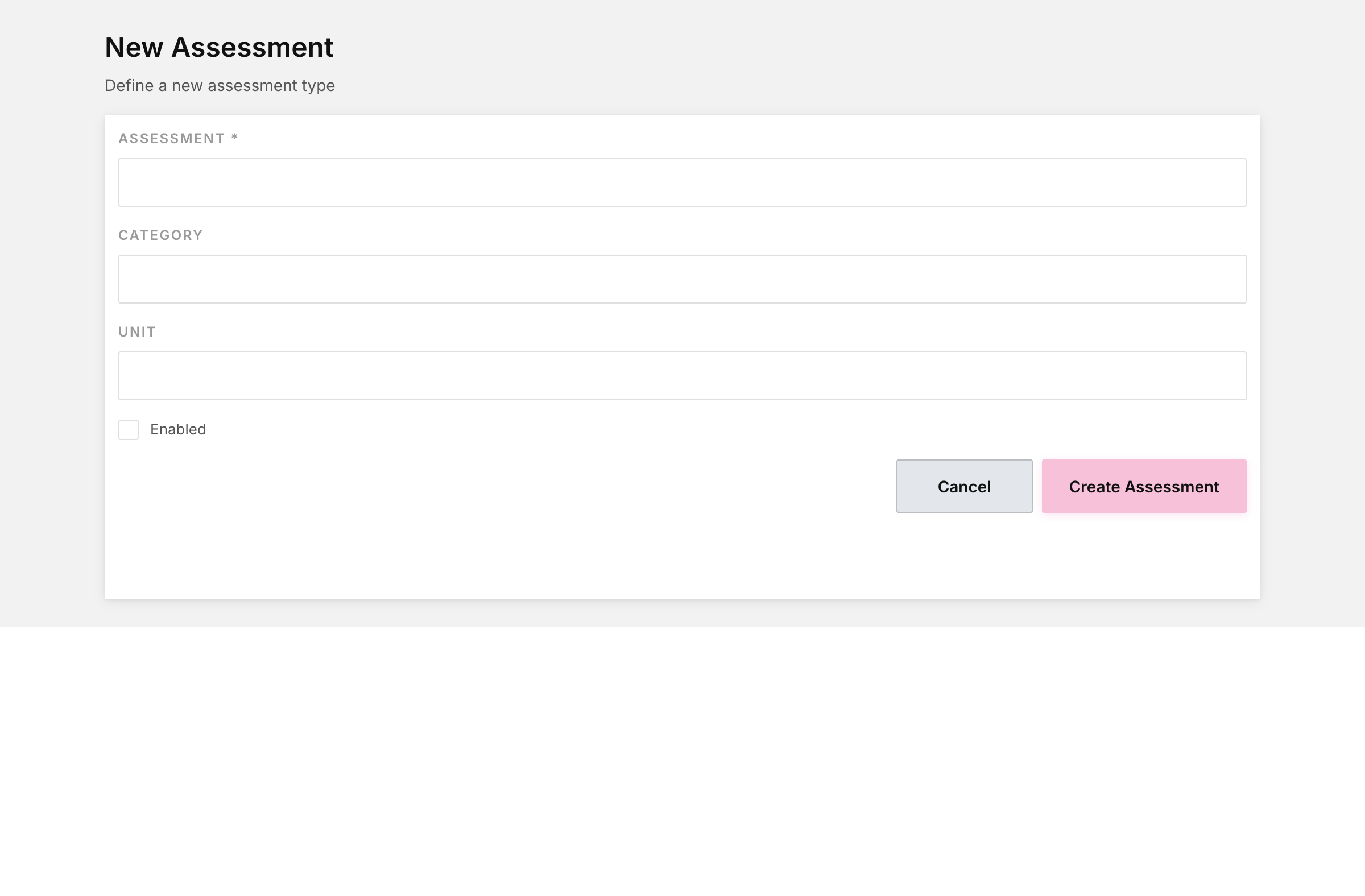 New assessment