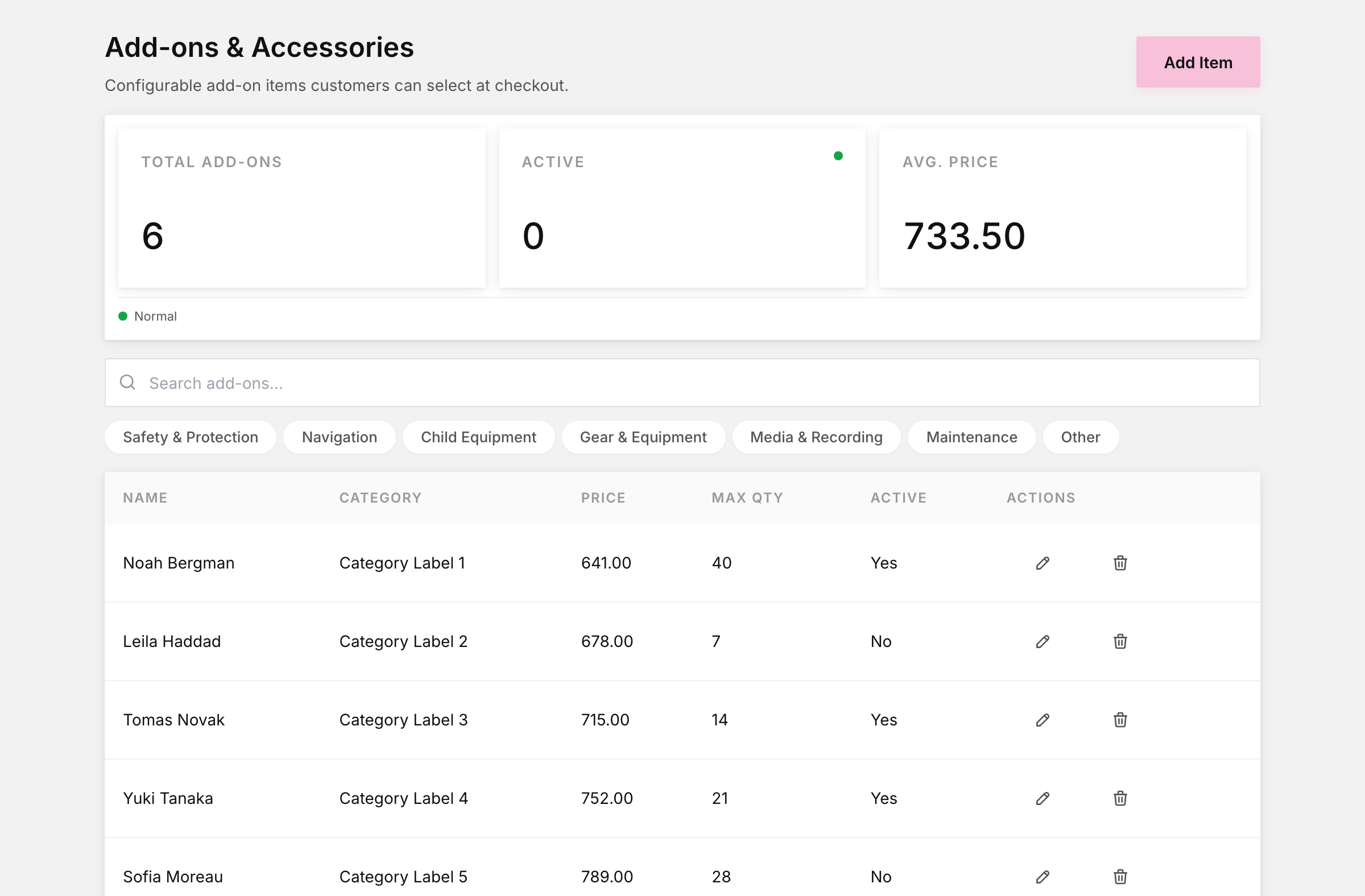 Add-ons & accessories