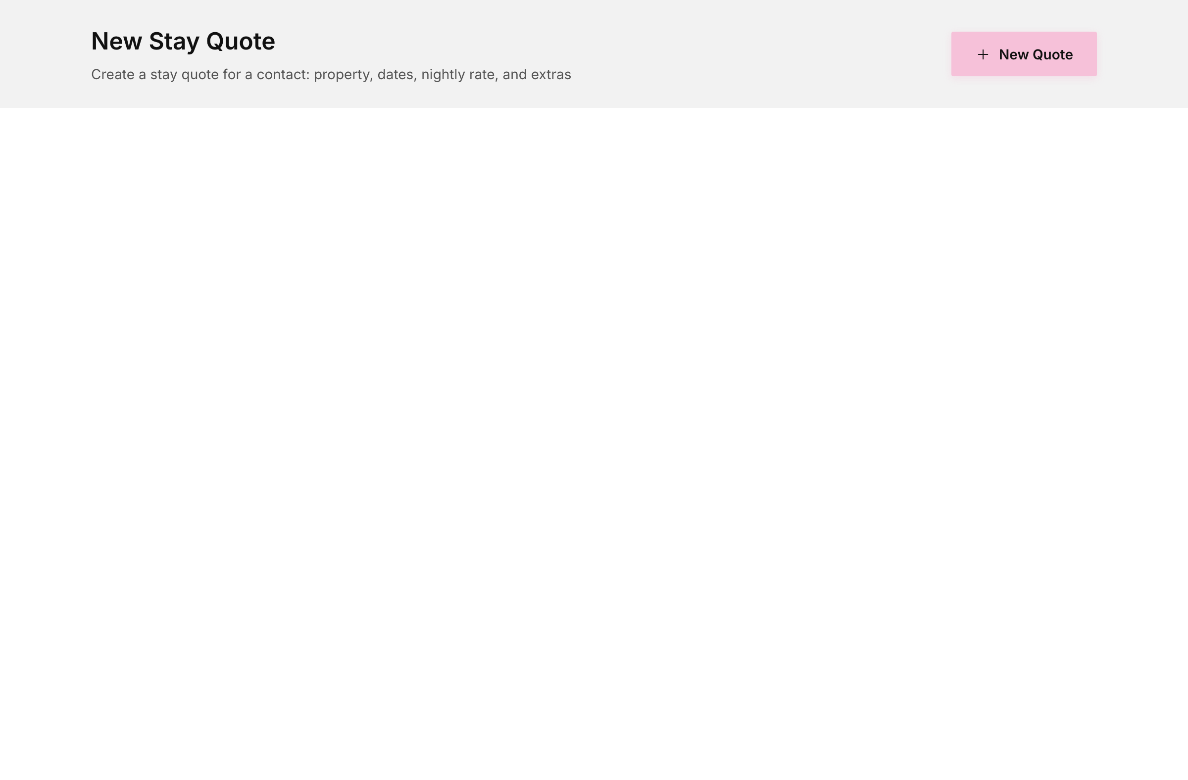 New stay quote