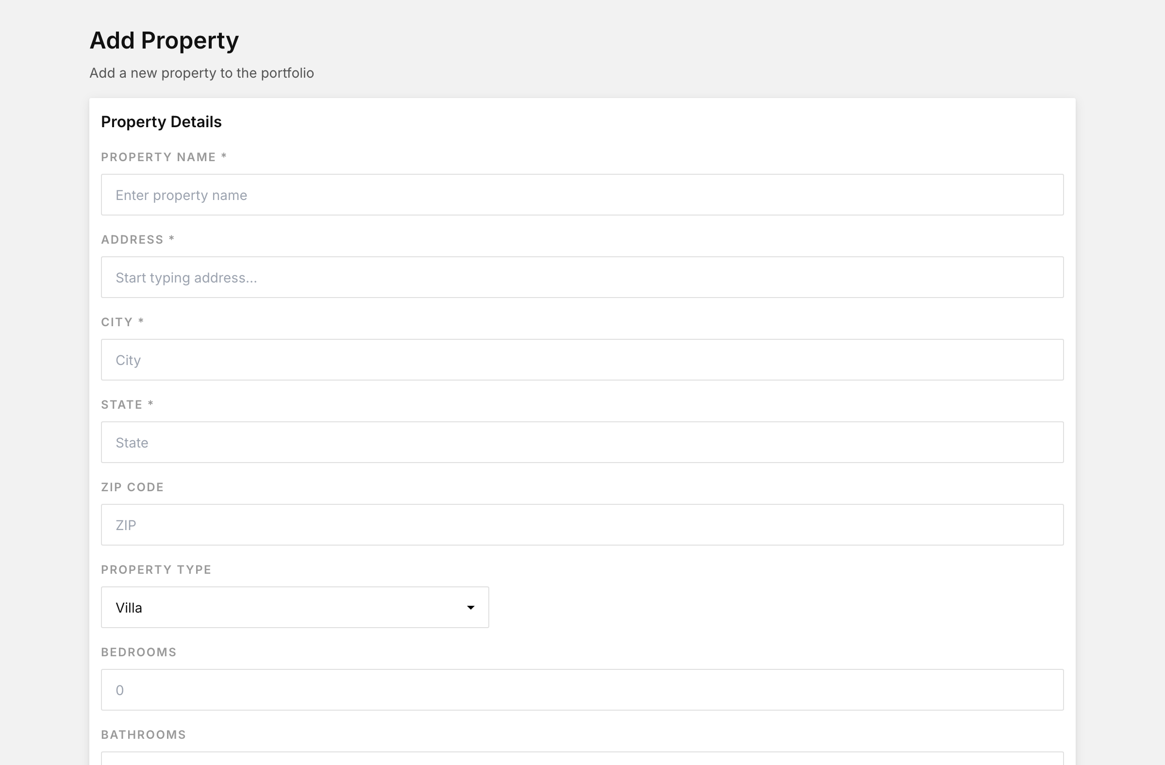 Add portfolio property