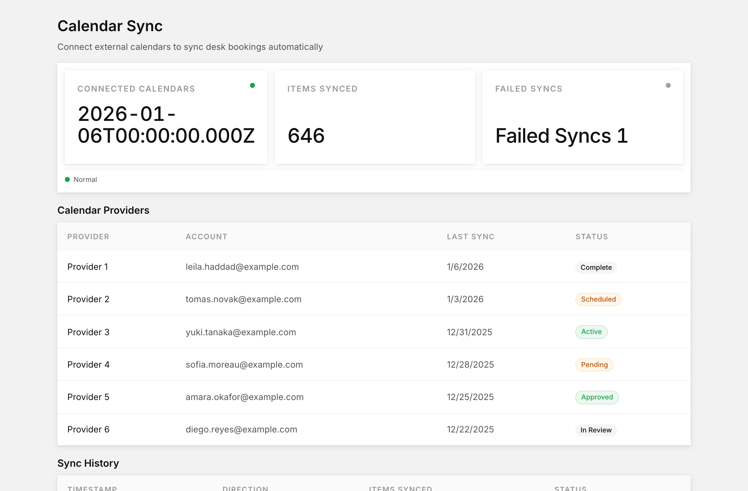 Calendar sync