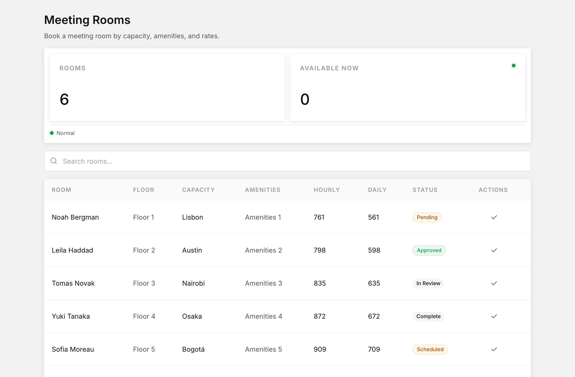 Meeting rooms