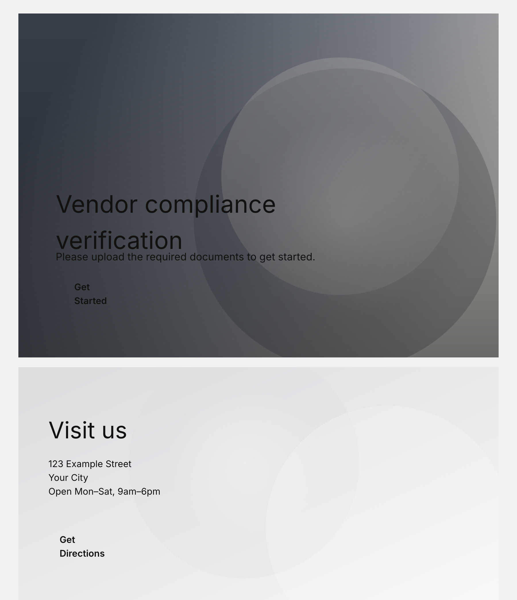 Vendor compliance portal