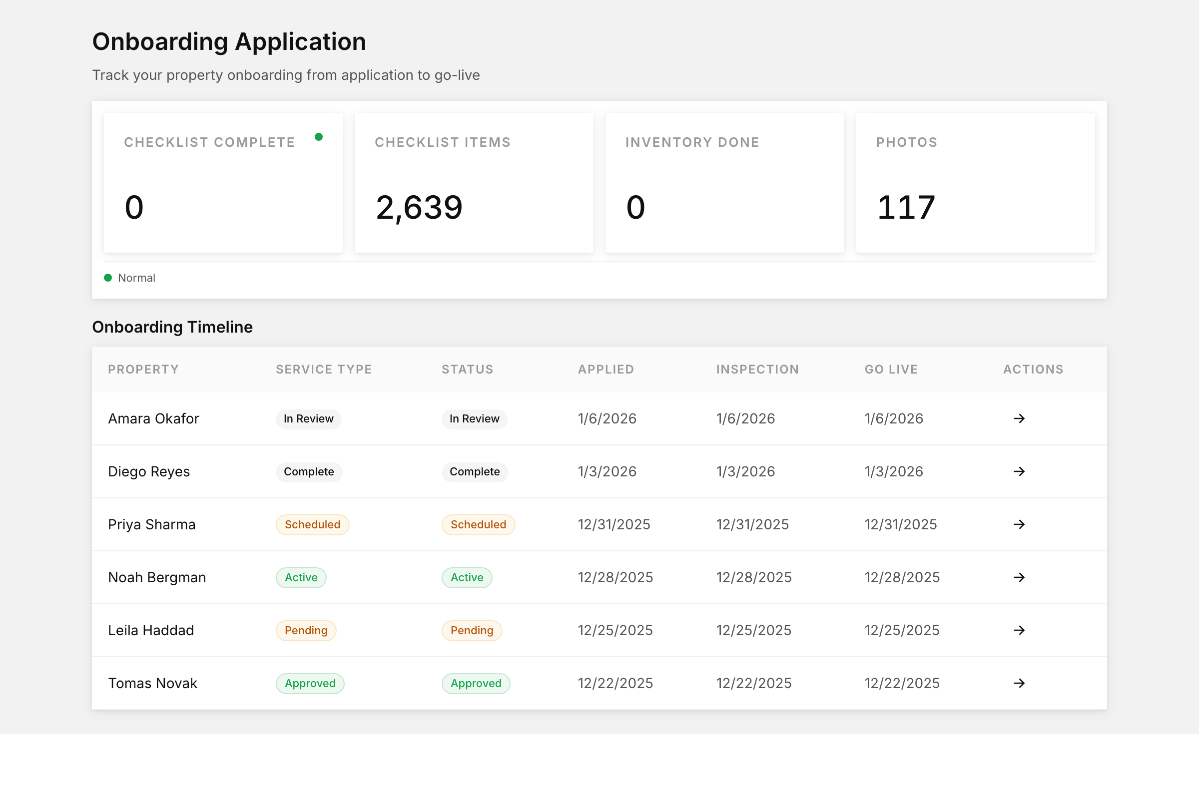 Owner onboarding