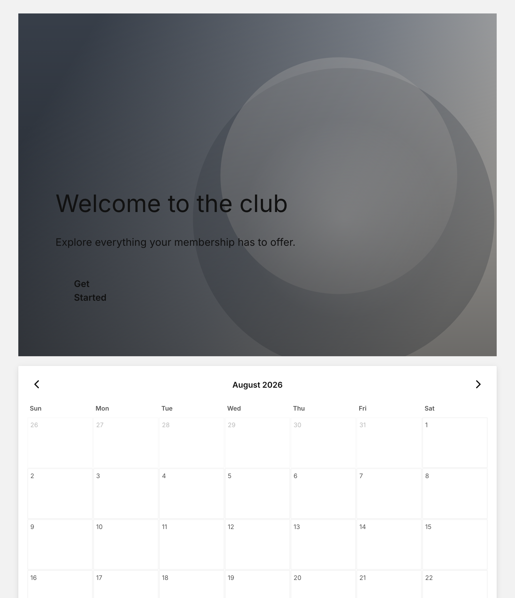 Member club portal