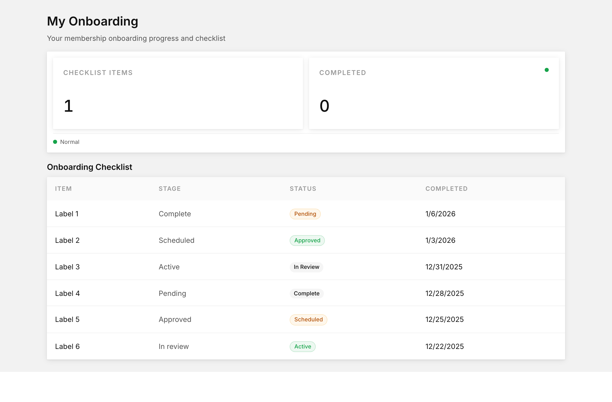 Coworking member onboarding