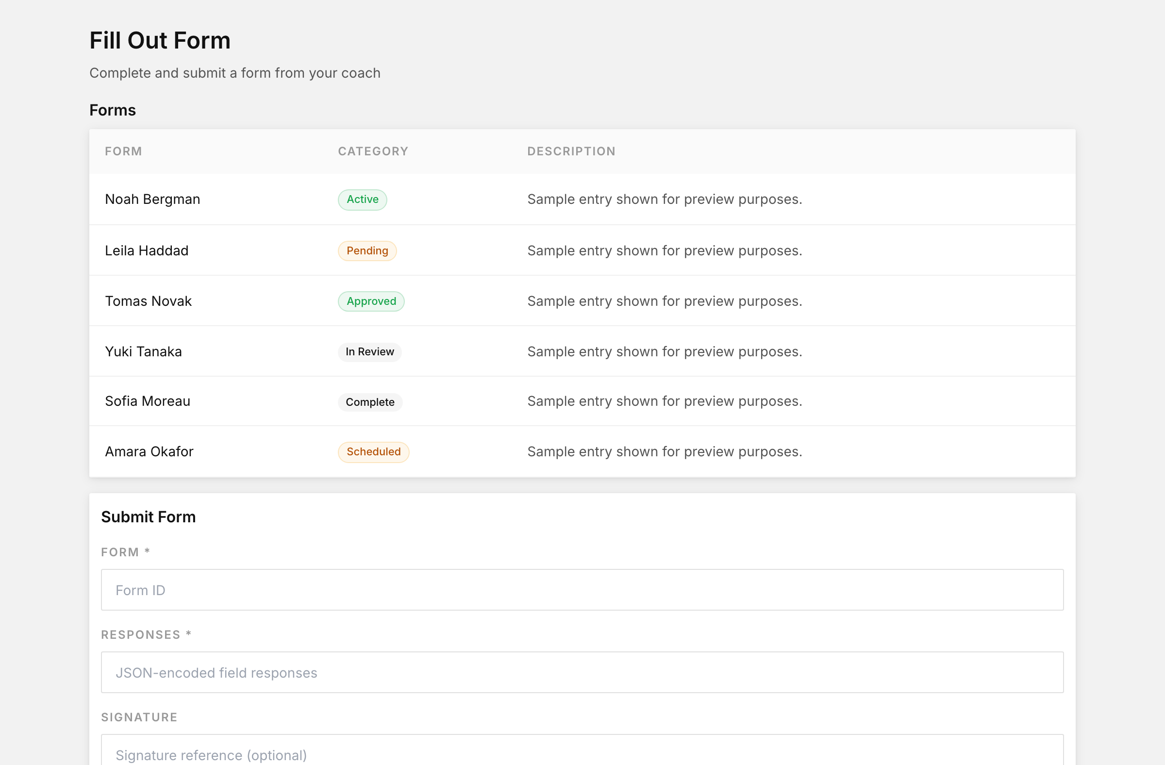 Form fill